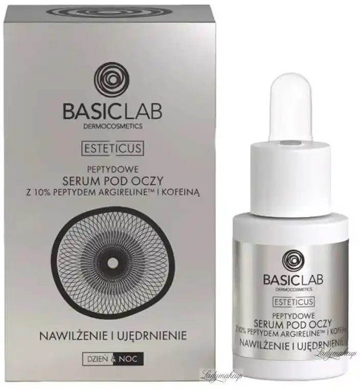 BasicLab Nawilżenie i Ujędrnienie Serum peptydowe pod oczy z argireliną 10proc. 30 ml