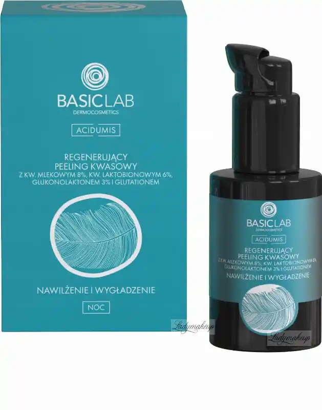 BasicLab Nawilżenie i Wygładzenie Regenerujący peeling kwasowy 30 ml