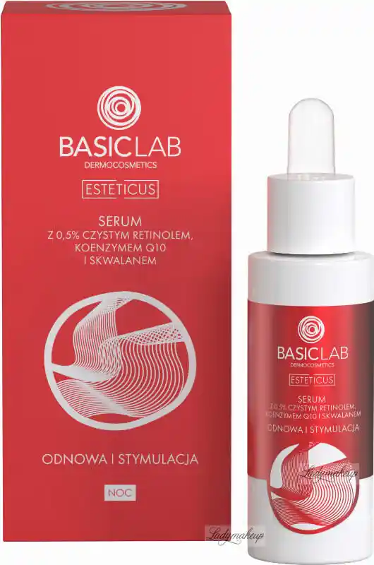 BasicLab Odnowa i Stymulacja Serum z czystym retinolem 0,5proc. 30 ml