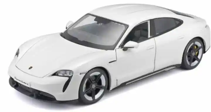 Bburago Porsche Taycan Turbo S White 1:24