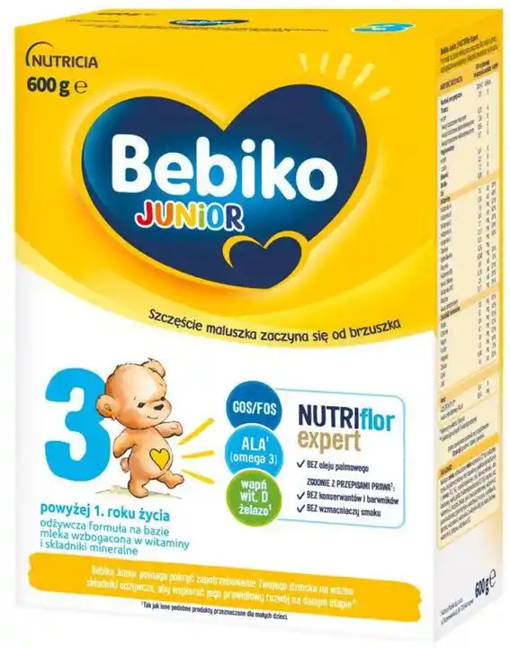 Bebiko Junior 3 NUTRIflor Expert powyżej 1. roku życia 600g