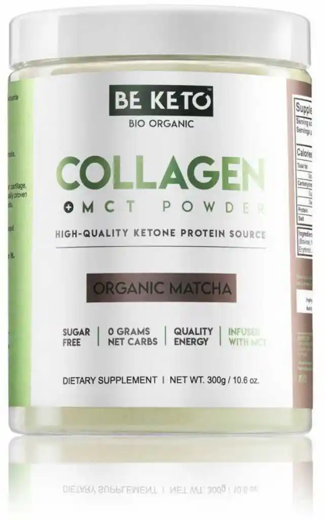 BeKeto Keto Kolagen z Olejem MCT Organiczna Matcha - 300 g