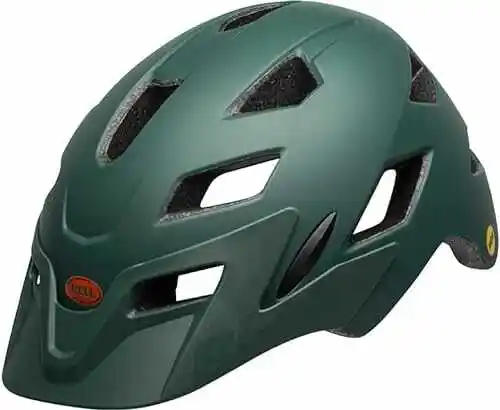 Bell Dziecięcy kask rowerowy Sidetrack matowy ciemnozielony pomarańczowy rozmiar uniwersalny 47-54 cm UK