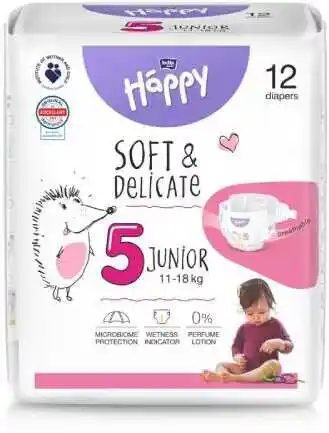 Bella Baby Happy Soft Delicate Junior 5 pieluchy 11-18kg 12szt