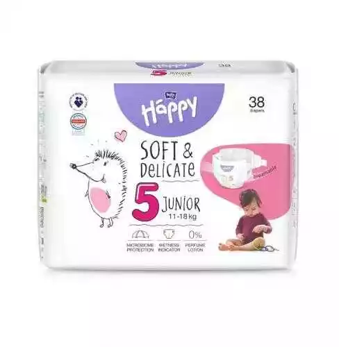 Bella Baby Happy Soft&Delicate Junior 5 pieluchy (11-18kg) 38szt.