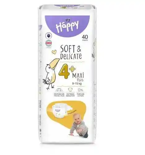 Bella Baby Happy Soft Delicate Maxi Plus 4 pieluchy 9-15kg 40szt