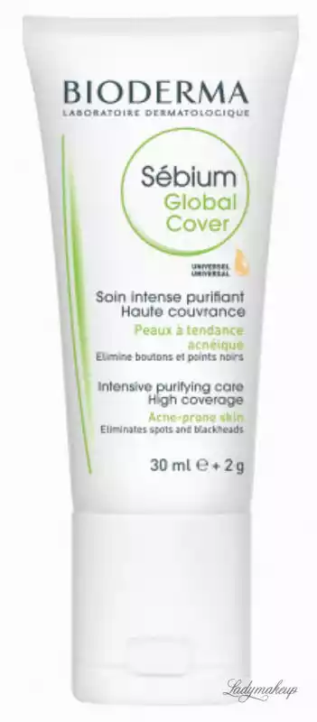 Bioderma Global Cover 30ml krem przeciwtrądzikowy do twarzy