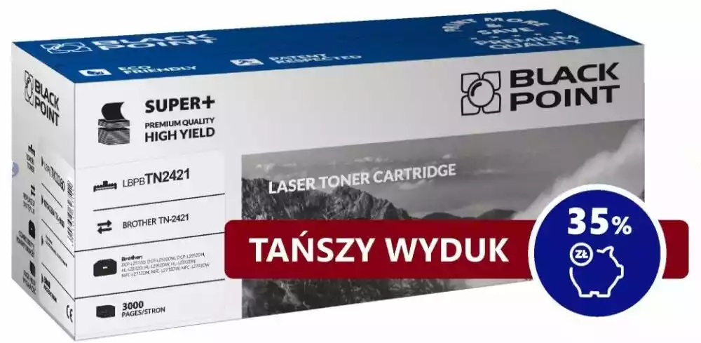 Black Point LBPBTN2421 (zamiennik TN-2421) Czarny Toner