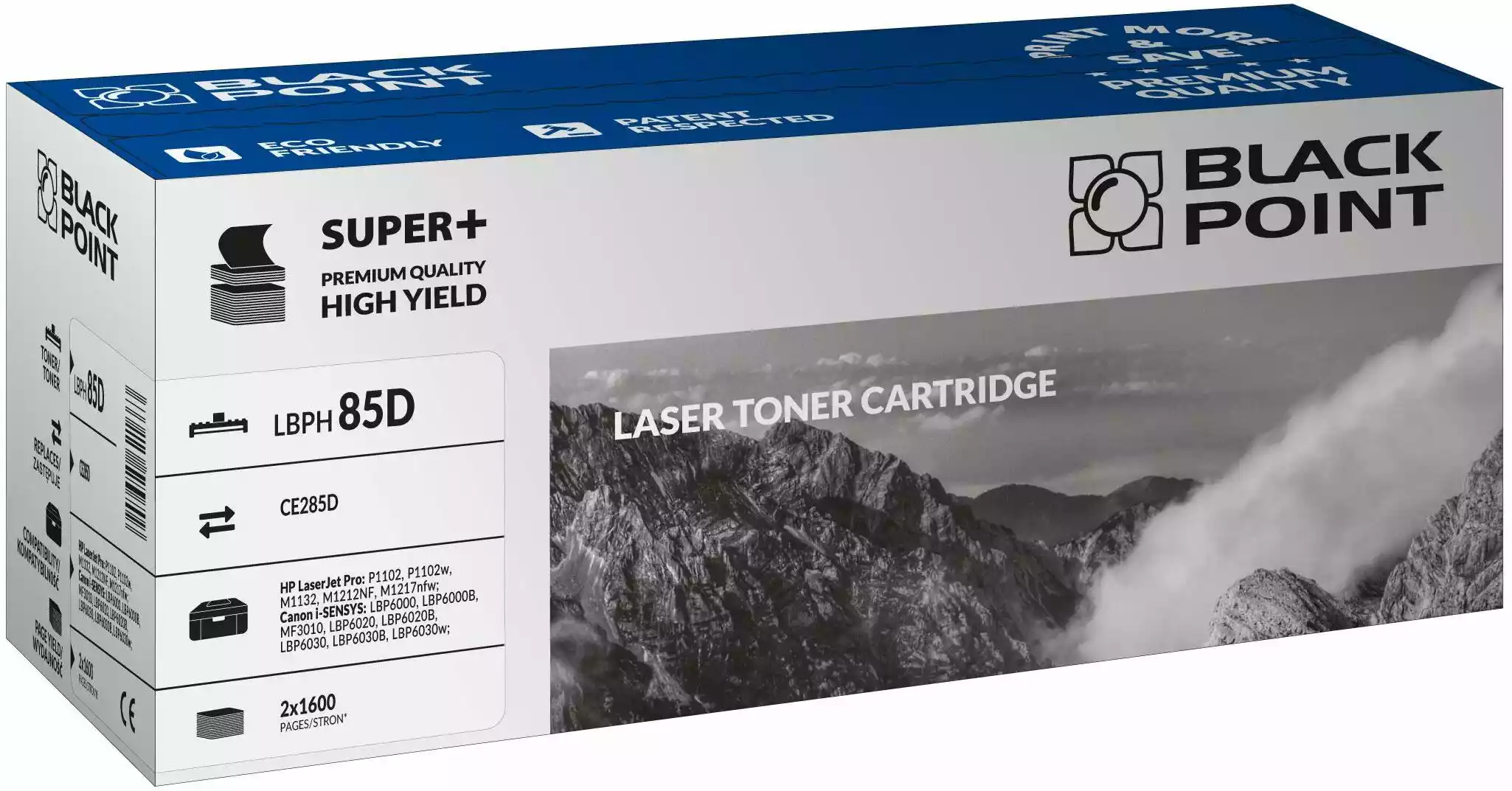 Black Point LBPH85D dwupak (zamiennik CE285AD nr 85A) Czarny Toner