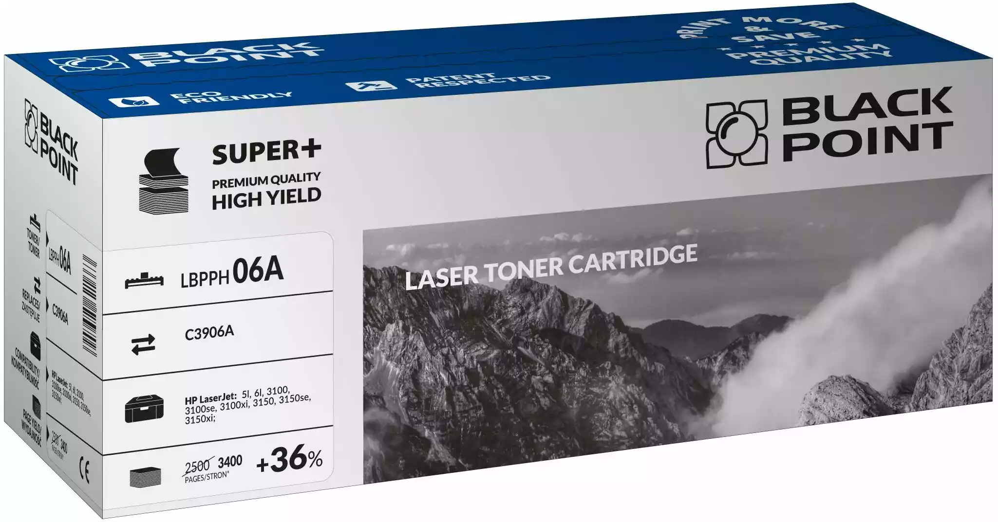 Black Point LBPPH06A (zamiennik C3906A nr 06A) Czarny Toner