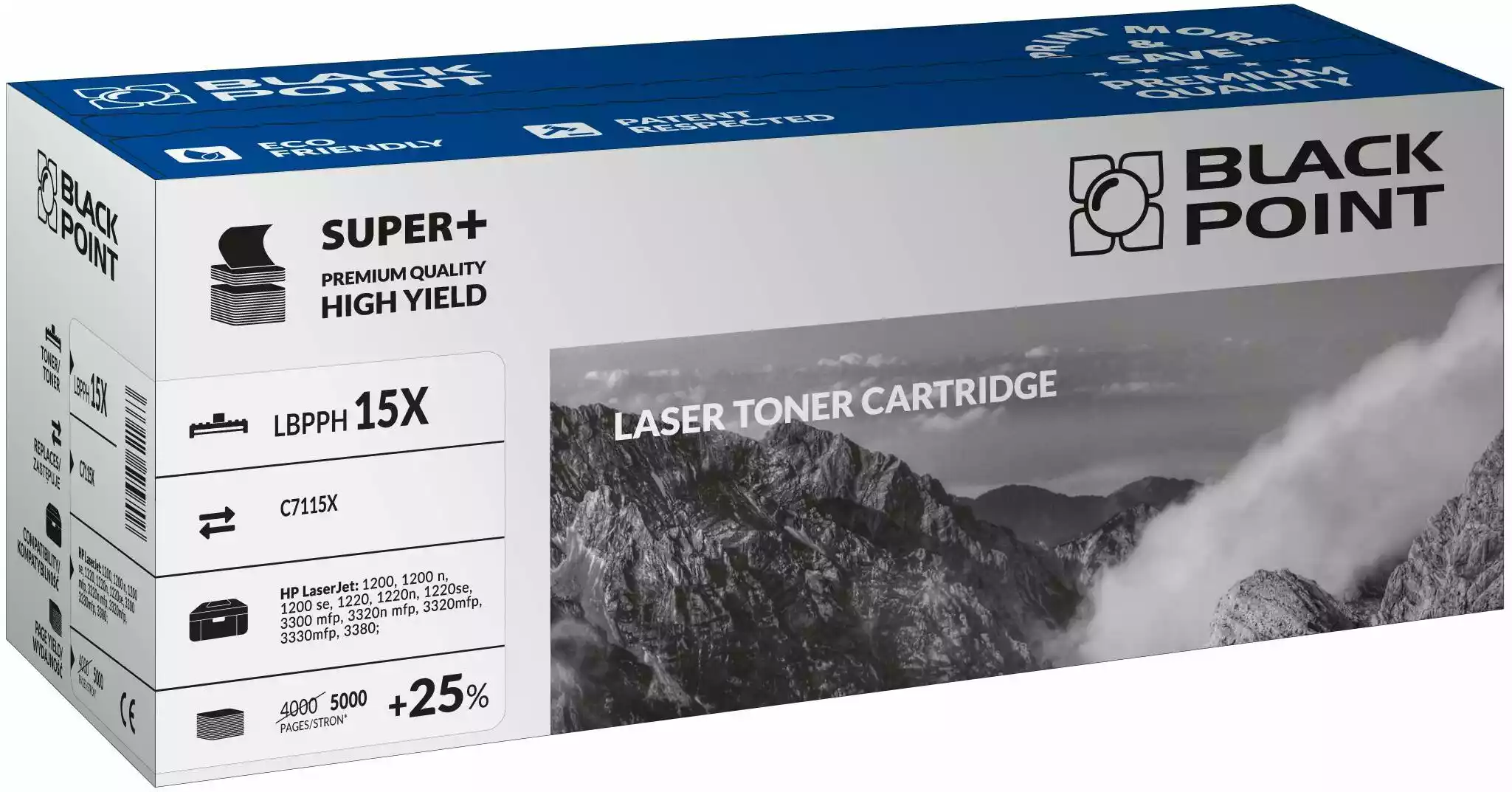 Black Point LBPPH15X (zamiennik C7115X nr 15X) Czarny Toner