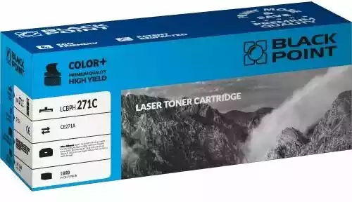 Black Point LCBPH271C (zamiennik CE271A nr 650A) Błękitny Toner