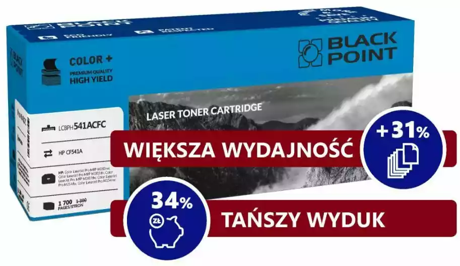 Black Point LCBPH541ACFC (zamiennik CF541A) Toner