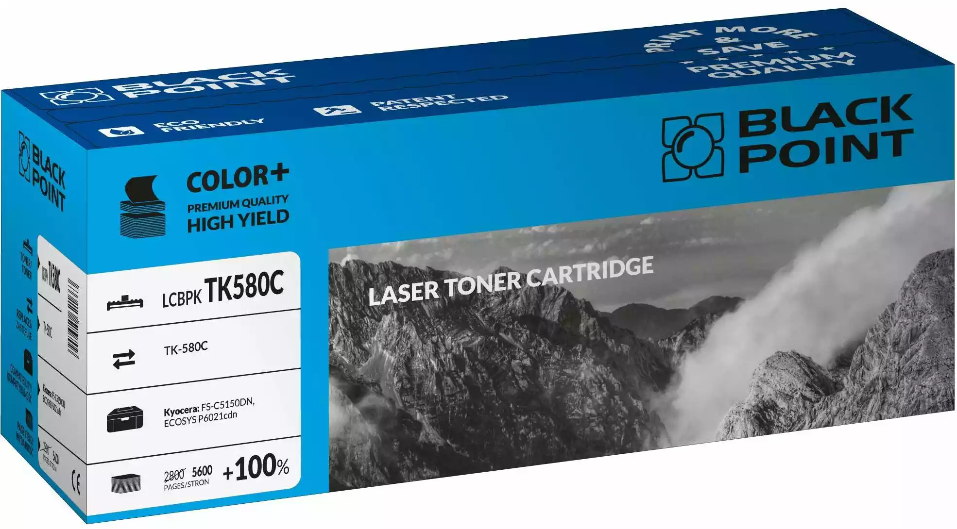 Black Point LCBPKTK580C (zamiennik TK-580C) Toner