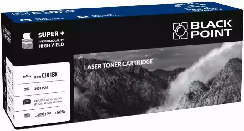 Black Point LCBPOC301BK (zamiennik 44973536) Czarny Toner