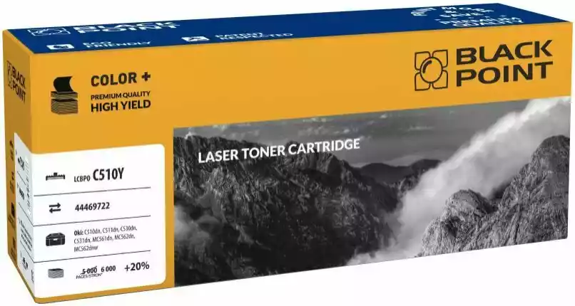 Black Point LCBPOC510Y (zamiennik 44469722) Żółty Toner