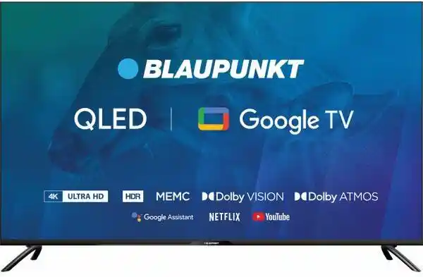 Blaupunkt TV 50 cali 50QBG7000S 4K Ultra HD QLED, GoogleTV, Dolby Atmos, WiFi 2,4-5GHz, BT, czarny