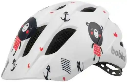 Bobike Kask dziecięcy KIDS PLUS SIZE XS BALLERINA biały w nadruk w baleriny