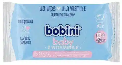 BOBINI BABY Chusteczki nawilżane dla dzieci i niemowląt z witaminą E 60szt