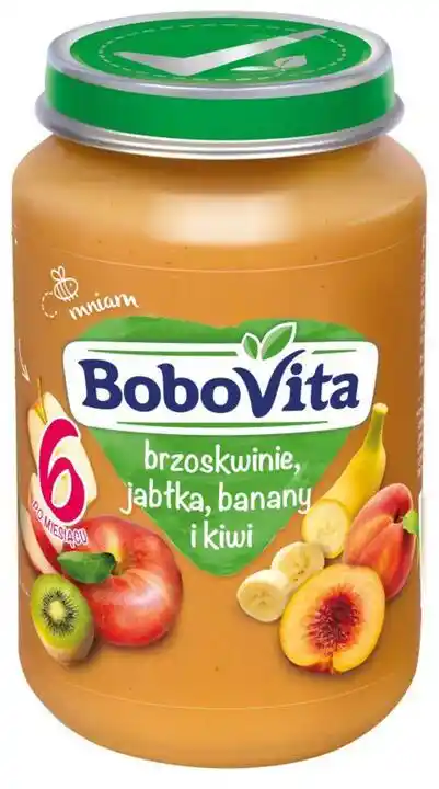 BoboVita deserek Brzoskwinie jabłka banany i kiwi 190g