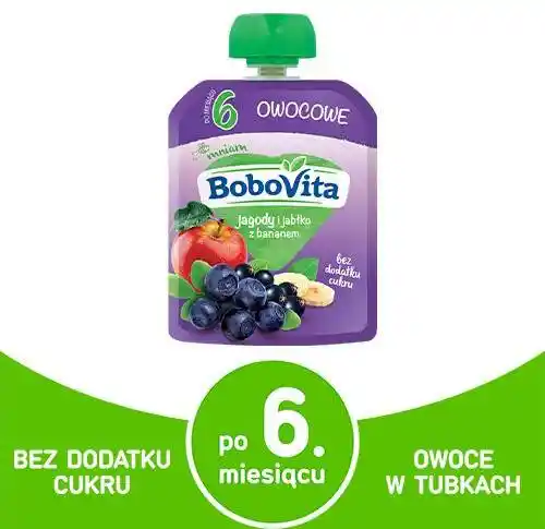 BoboVita Mus jagody jabłka banan 80g