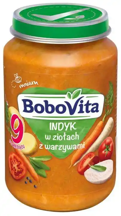 BoboVita Obiadek Potrawka z indyka z warzywami po 8 miesiącu 190g