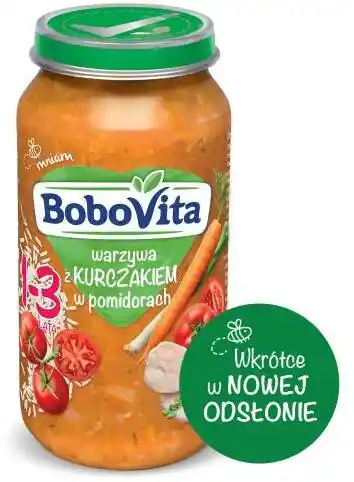 BoboVita Obiadek Warzywa z kurczakiem w pomidorach 250g