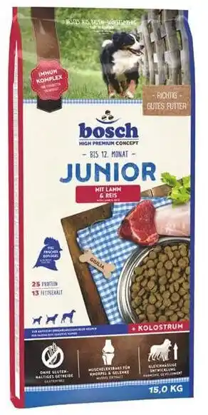 Bosch Junior Lamb & Rice 15 kg - sucha karma dla młodych psów z jagnięciną i ryżem 15kg