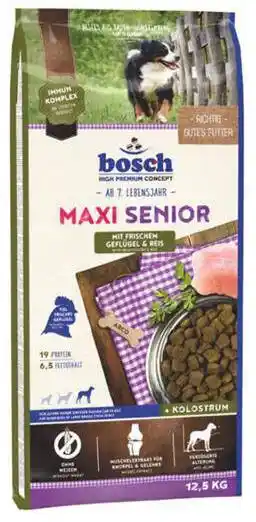 Bosch Maxi Senior Drób & Ryż 12,5 kg - sucha karma dla psów starszych, ras dużych, 12,5 kg