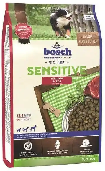 Bosch PetFood Sensitive Jagnięcina I Ryż 3 kg - sucha karma dla psów jagnięcina i ryż 3kg