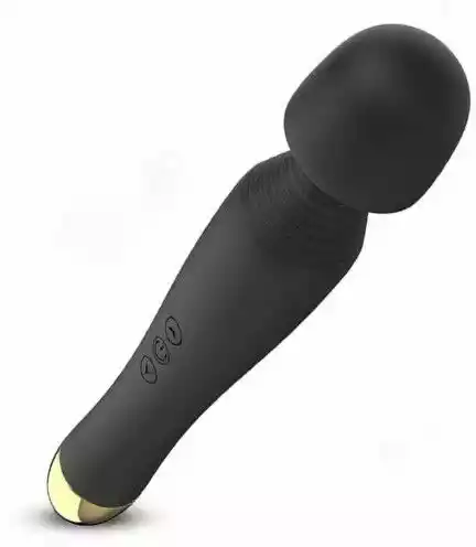 Boss Series Fox Silicone Massager Black u6v - Wibrator wand