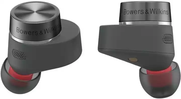 Bowers & Wilkins PI5 S2 Storm Grey Dokanałowe Bluetooth 5.0 Szaro-czerwony Słuchawki bezprzewodowe