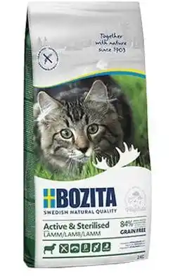 Bozita Active & Sterilised Grain free Lamb - sucha karma dla kotów wychodzących po sterylizacji - 2kg