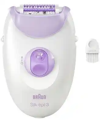 BRAUN Depilator Silk Epil 3 3-000 Biało-fioletowy