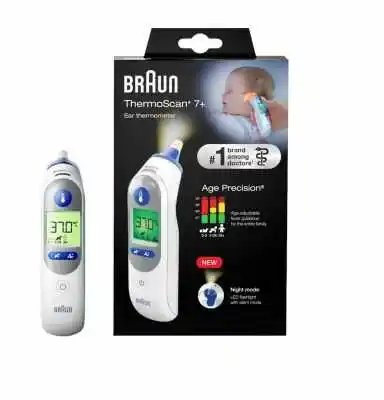 Braun IRT6525 Thermoscan 7+ z trybem nocnym Termometr do ucha