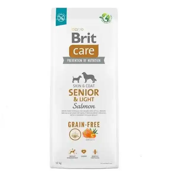 Brit Care Dog Grain-Free Senior & Light, łosoś i ziemniaki - 12 kg