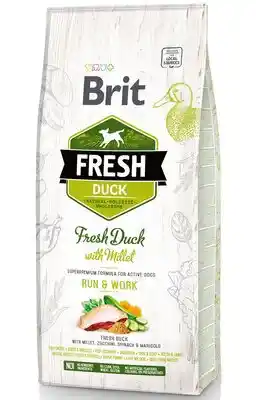 Brit Fresh Active Run & Work, kaczka z prosem - 12 kg