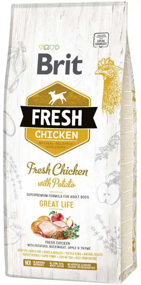 Brit Fresh Chicken & Potato Adult Great Life 12kg