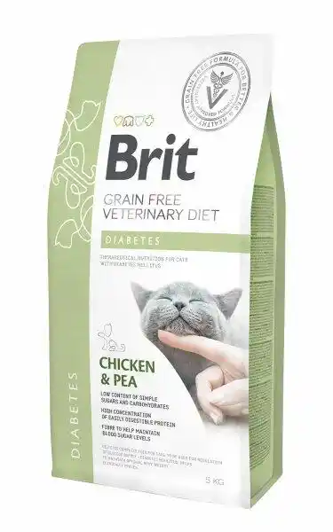 Brit gf veterinary diets cat diabetes 2kg karma sucha