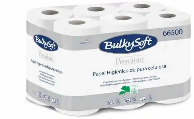 BulkySoft Papier toaletowy Premium dwuwartwowy, celuloza, 24m, 12 rolek