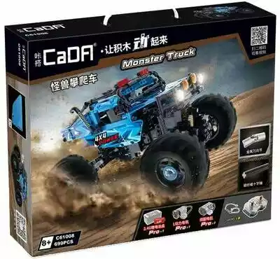 CADA Klocki Zdalnie Sterowany Niebieski Monster Truck C61008W