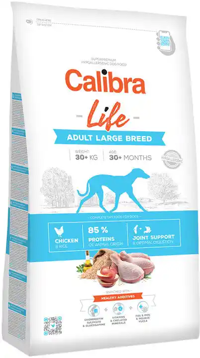 Calibra Dog Life Adult Kurczak dla psów dużych ras - 12 kg