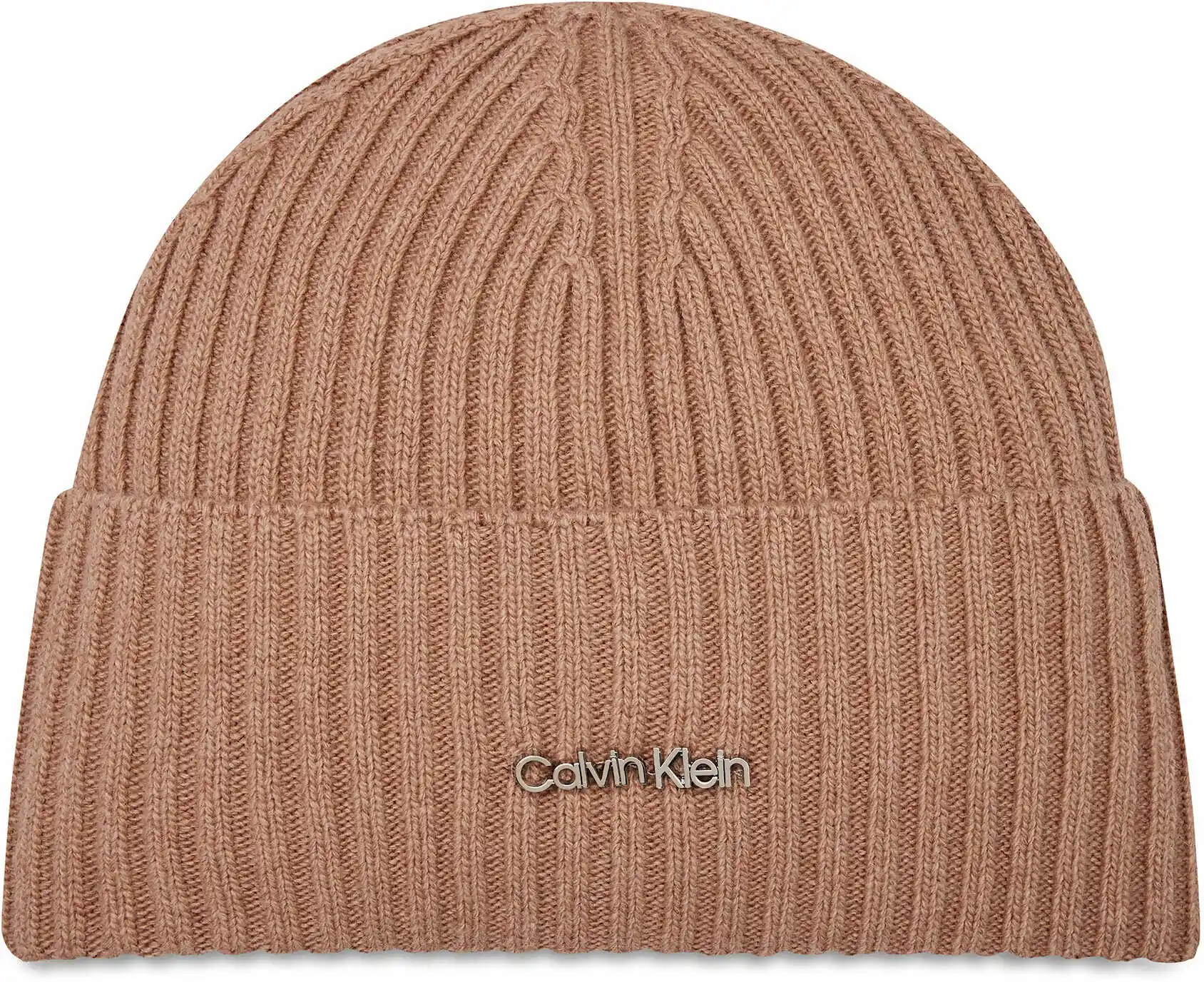 Calvin Klein Czapka Ck Must Logo Beanie K60K611401 Fioletowy