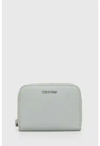 Calvin Klein Duży Portfel Damski Gracie K60K611688 Szary