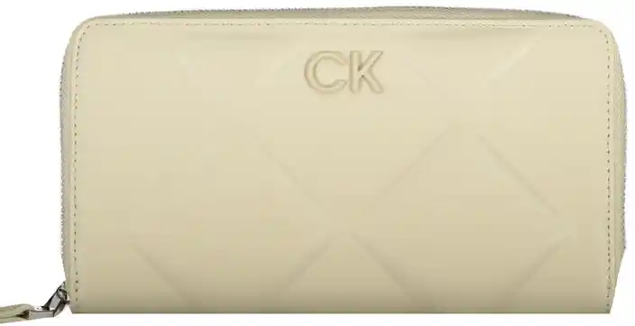 Calvin Klein Duży Portfel Damski Quilt K60K611782 Beżowy