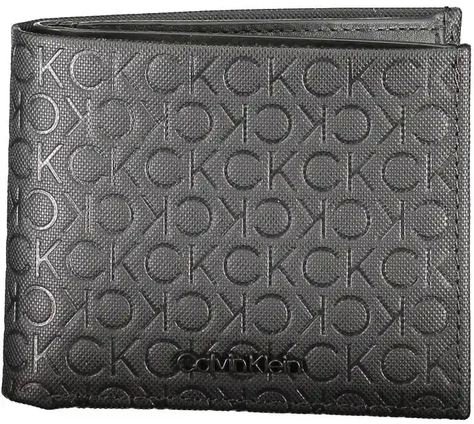 Calvin Klein Duży Portfel Męski Ck Must Mono Bifold 5Cc W/Coin K50K511941 Czarny