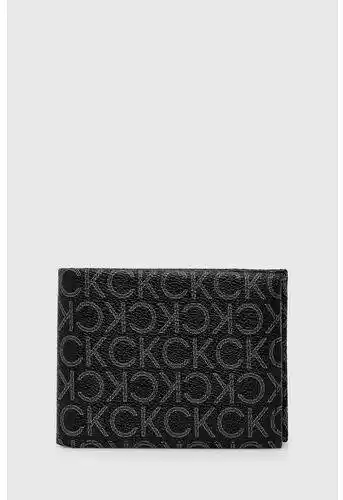 Calvin Klein Duży Portfel Męski Ck Must Mono Trifold 10Cc W/Coi K50K511677 Czarny