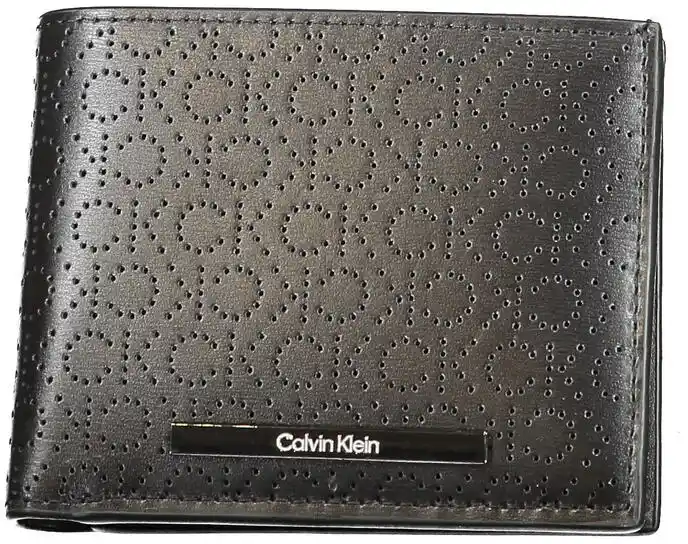 Calvin Klein Duży Portfel Męski Modern Bar Bifold 5Cc W/Coin K50K511835 Czarny