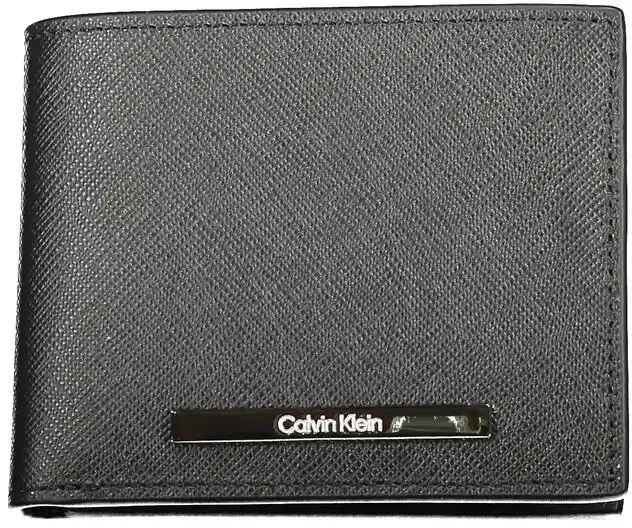 Calvin Klein Duży Portfel Męski Modern Bar Bifold 6Cc W/Bill K50K511672 Czarny