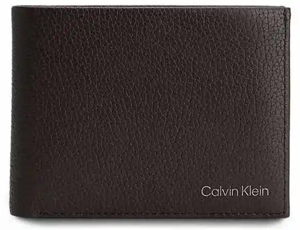 Calvin Klein Duży Portfel Męski Warmth Trifold 10Cc W/Coin L K50K507969 Brązowy